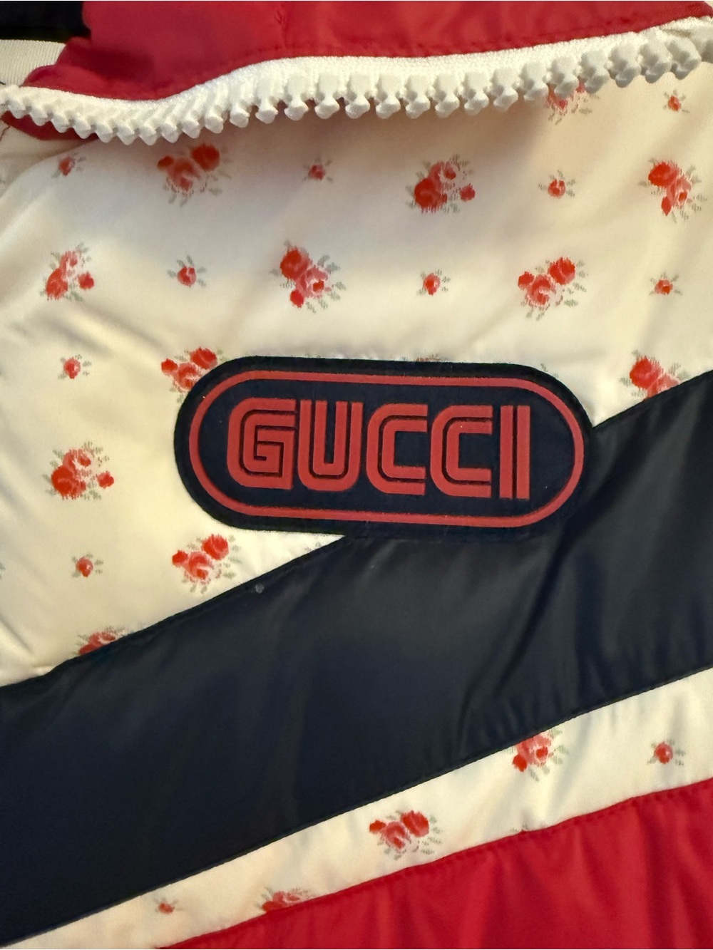 GUCCI 2018 Floral Print Goose Down Puffer Jacket IT Size 42 | US 6 - Picture 5 of 13